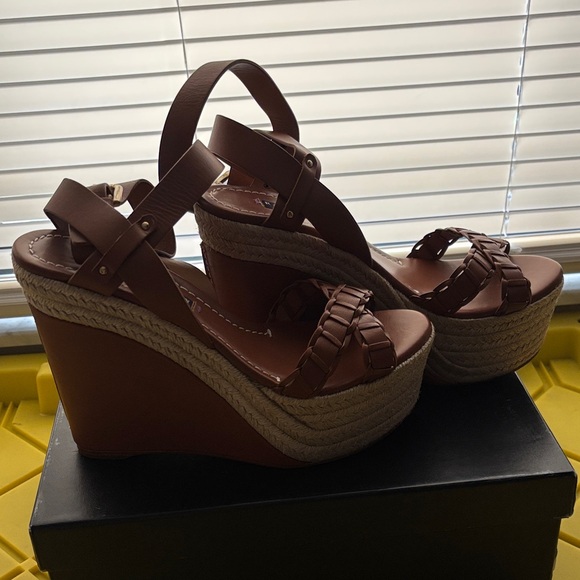 Brand new Ralf Lauren Brown Wedge Sandals
